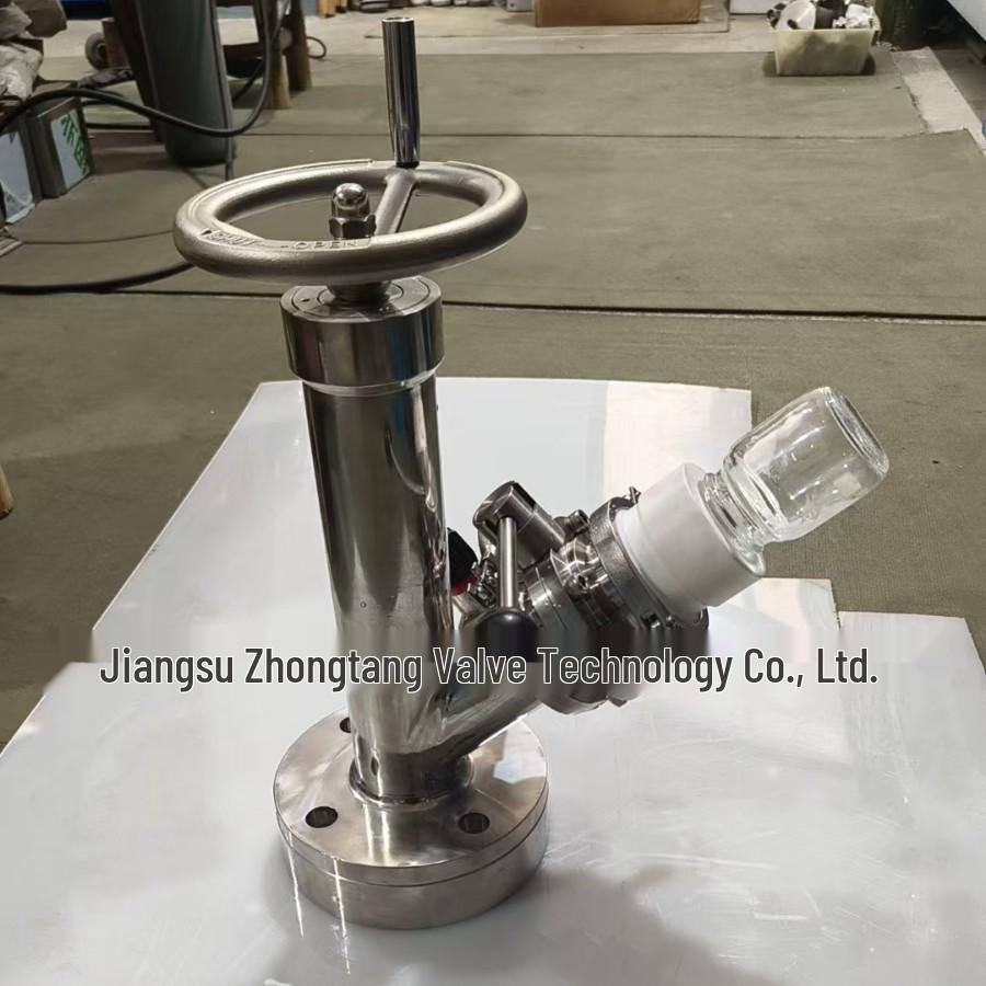 Sanitary Vacuum Flange Piston Reactor Sampling Valve 316L/CF8M, Polished Finish