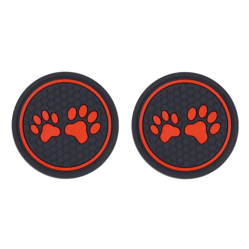 

1 пара нескользящих автомобильных подушек для чашек с водой, кошачья лапа, коврик для напитков с держателем для бутылок, подставка для авто, интерьер, противоскользящие подстаканники красный