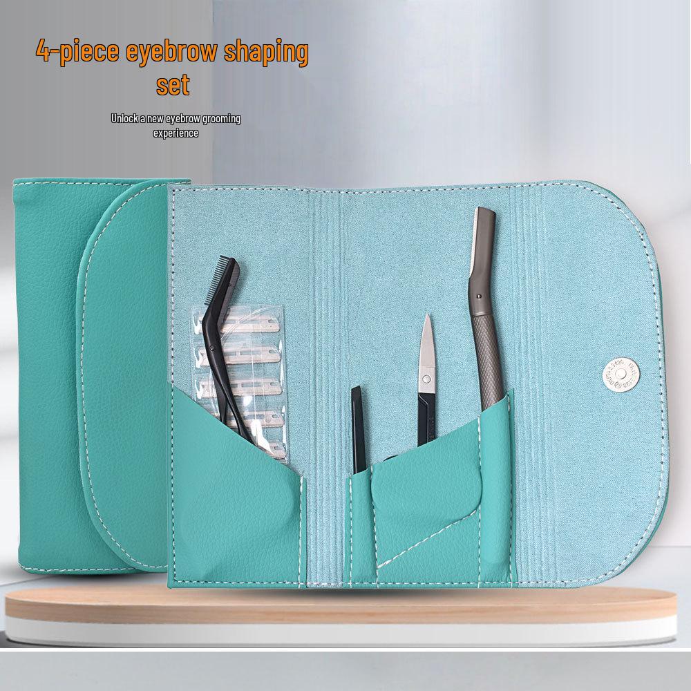 Безопасный Многофункциональный Набор из 4 Предметов: Бритва и Пинцет для Бровей
