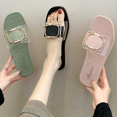 Hausschuhe Damen Süß Sommer Neu 2025 Hausschuhe Niedrig Flach Bequem Glitzer Strand Pailletten Mode Sandalen für Damen Strass Zuhause