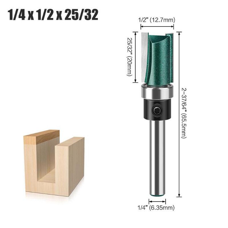 1/4 zoll 6mm Schaft Fräser Router Bit Trimmen Holz Fräser Dual Klingen
