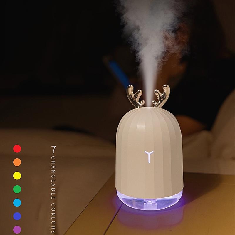 Desktop Air Humidifier Usb Portable Mini Ultrasonic Aroma Essential Oil Diffuser With Led Night Light For Home Office Car