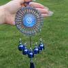 Wind Chimes Blue Eyes Bell Metal Pendant Ethnic Style Wall Hanging Car Hanging