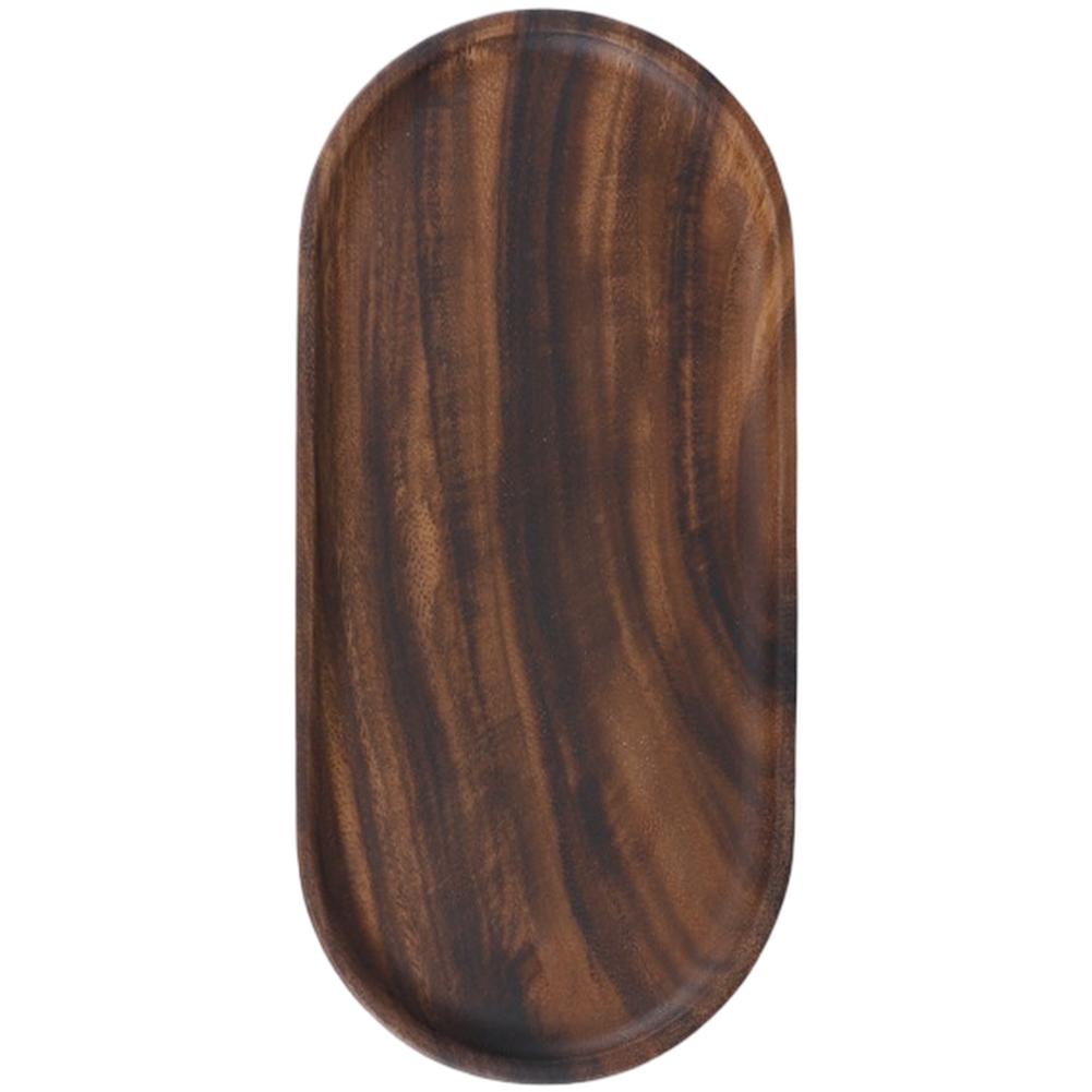 Artistic Dinnerware Handmade Walnut Tray Dining Table Decor Asymmetrical Shape Design Comfortable Tactile Feel
