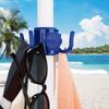 Outdoor Strandsonnenschirm Haken Tragbar Camping Reise 4 Haken Kunststoff Sonnenschirm Haken für Handtücher/Kleidung/Sonnenbrillen/Taschen-Zubehör