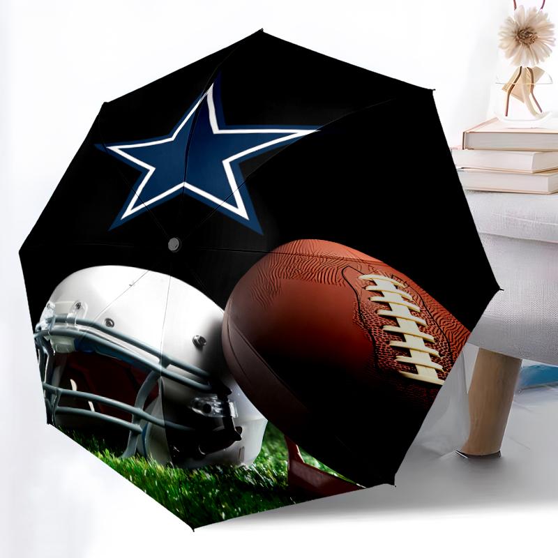 Printed Dallas Cowboys Folding Umbrella,Outdoor,Leisure,And Travel Umbrella,Durable Umbrella Fabric,Birthday And Holiday Gift
