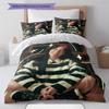 Billie Eilish Pattern Bedding,Quilt Set Quilt Cover Pillowcase Home Birthday Gift (1 * Duvet Cover + 2 * Pillowcase, Without Core)