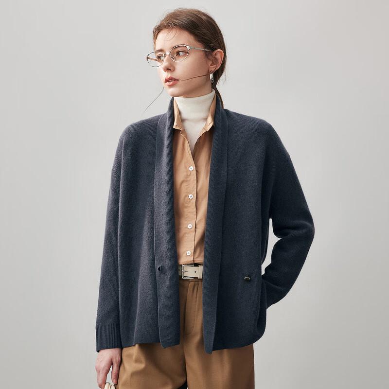 Kommon Boca Women's 2025 A/W Loose Fit Thick Cashmere Cardigan