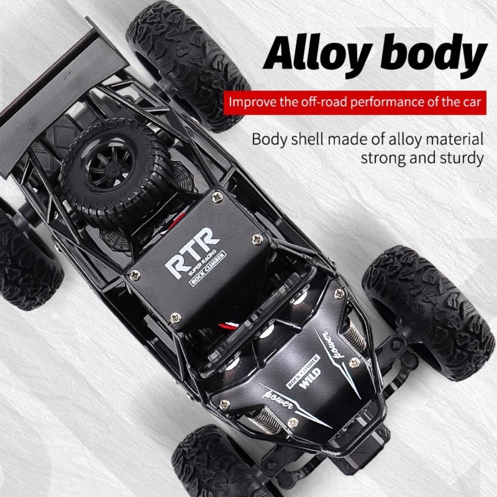 ZWN 1:16/1:20 2.4G Model RC Car With LED Light 2WD Off-road Remote Control Climbing Vehicle Outdoor Cars Toy Gifts for Kids