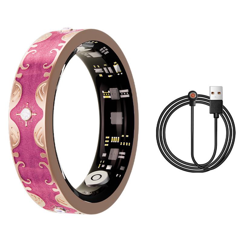 Wasserdichter Bluetooth Smart Ring: Herzfrequenz, Blutsauerstoff, Schlafüberwachung, Emaille-Farbe, Sport-Schrittzähler, Partner-Stil
