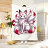 Anime Manga ninetailed fox Throw Soft Warm Throw Blanket for Bedroom Living Room Bed Travel Camping Picnic Gift