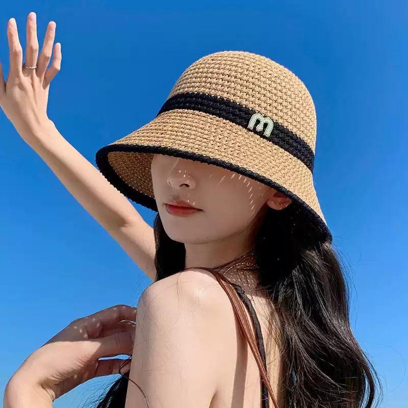 Women's Summer Sun Protection Straw Hat – Breathable, Large Brim, Thin Style Bucket Hat