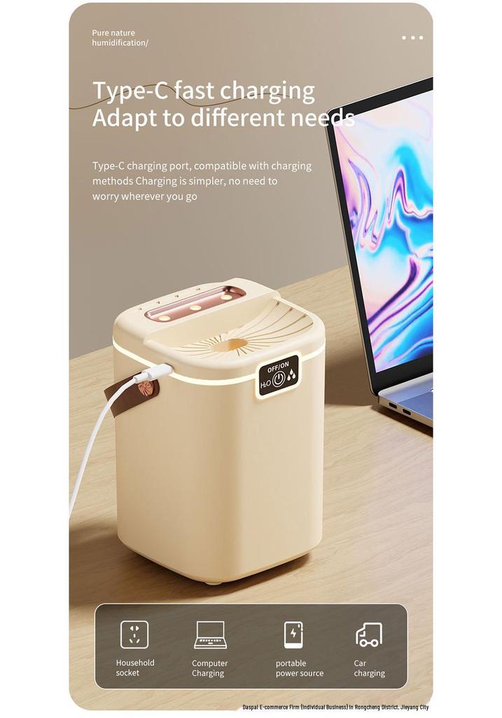 Dual Mist Air Humidifier for Home - New Stylish Design, Ideal Gift, Room Water Replenishment
