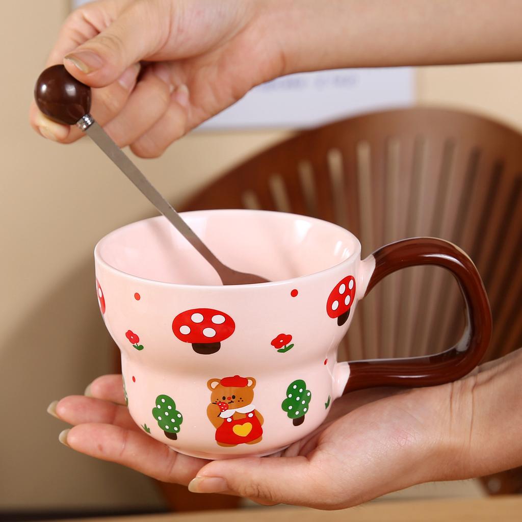 Cute Animal Mugs Household Ceramic Cups  High Appearance Level Couple Drinking Cups  Birthday Gifts and Souvenirs