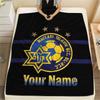 1 Stück Maccabi Fanartikel Benutzerdefinierter Name Gemustert Flanelldecke Geeignet Für Alle Jahreszeiten Für Heimdekoration Wärme Und Komfort Geschenke Feiertagsgeschenk