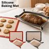 1PC Silicone Fiber Baking Mat With Button , Reusable Corners Snap Together To Form Leakproof & Non Stick Baking Tray, Oven Liner