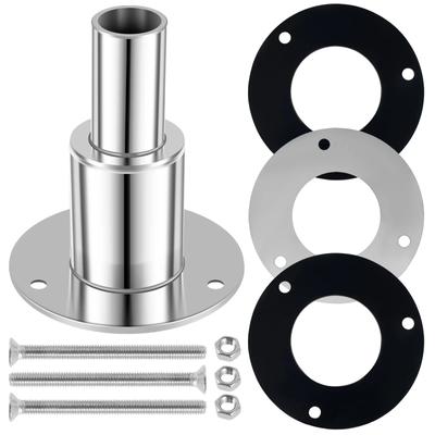 Straight Thru Hull Exhaust Skins Fitting for Marine Car 24mm Inner Diameter Tube Pipe 316 Stainless Steel Thru Hull Exhaust Skin