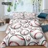 Home Living Luxury 3D Baseball Bedding Set Kids Duvet Cover Pillowcase Sports Bedding Set Queen and King EU/US/AU/UK Size