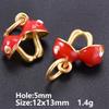 5pcs Fashion Strawberry Peach Watermelon Enamel Charm For Jewelry Making Supplies 3D Alloy Pendant DIY Accessories Findings Bulk