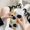 Socks, Girls' Heart-shaped Smiling Faces, College Style Calf Socks, Long Cotton Socks, High Socks, Trendy, Versatile and Casual