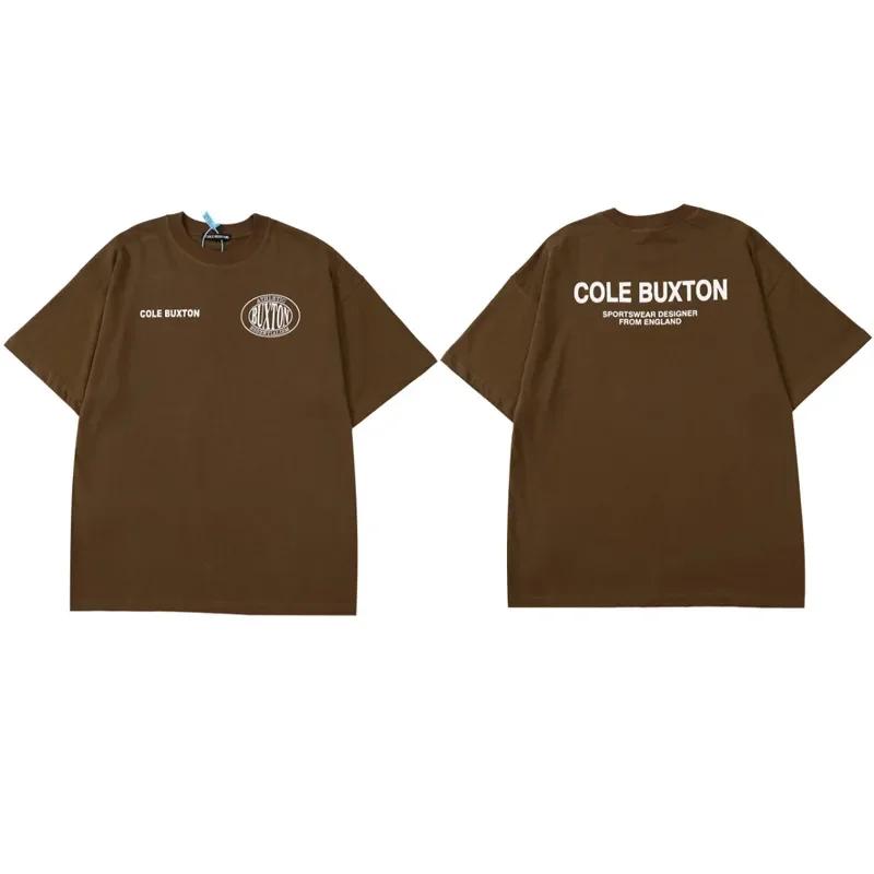 Summer Fashion Heavyweight Retro Men's English Letters 100% Cotton Printed Round Neck High-quality Casual Fitness Street T-shirt