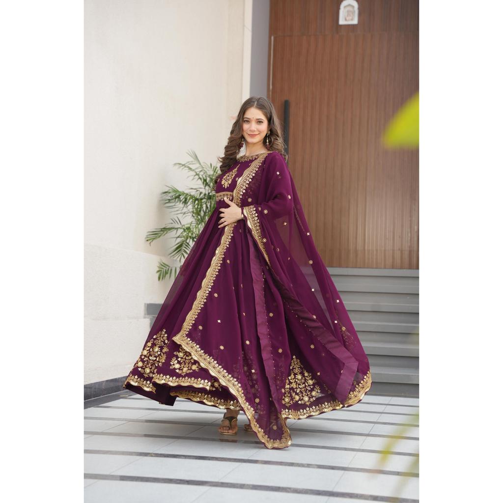 Premium Designer Readymade Gown-dupatta Collections 2025