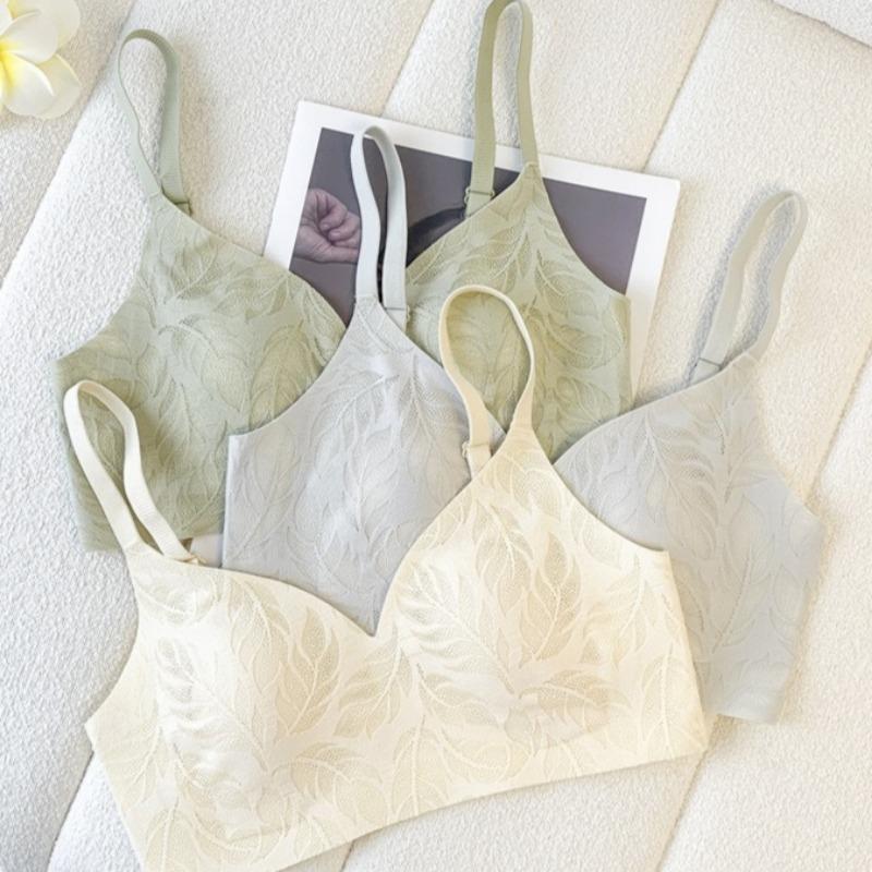 Ultra-thin Bunny Ears for Big Breasts Small Breasts Breathable Slightly Gathered Underwear Soft Support Side Breasts and Anti-sagging Bras