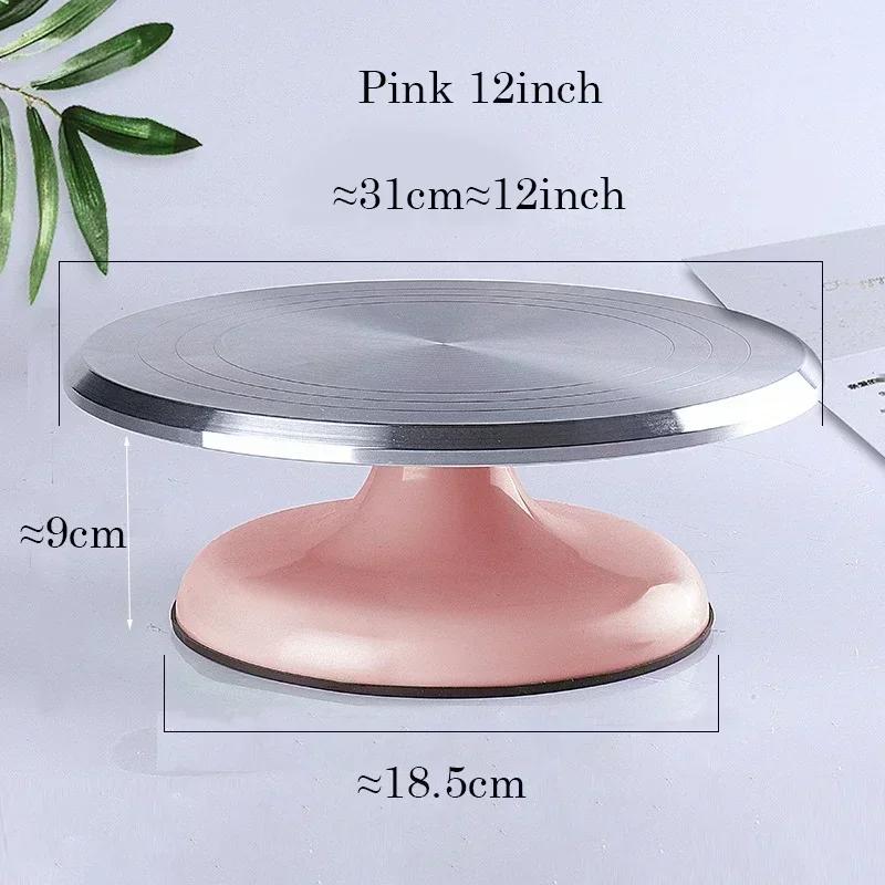 Baking Tools Aluminum Alloy Birthday Cake Turntable Plastic Ceramic Turntable Glass Turntable 10/12 INCH Flower Mounting Table