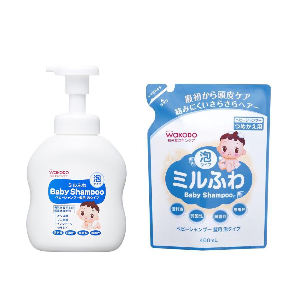 Asahi Group Foods Milufuwa Pieniący się szampon dla dzieci 450 ml 400 ml Refill