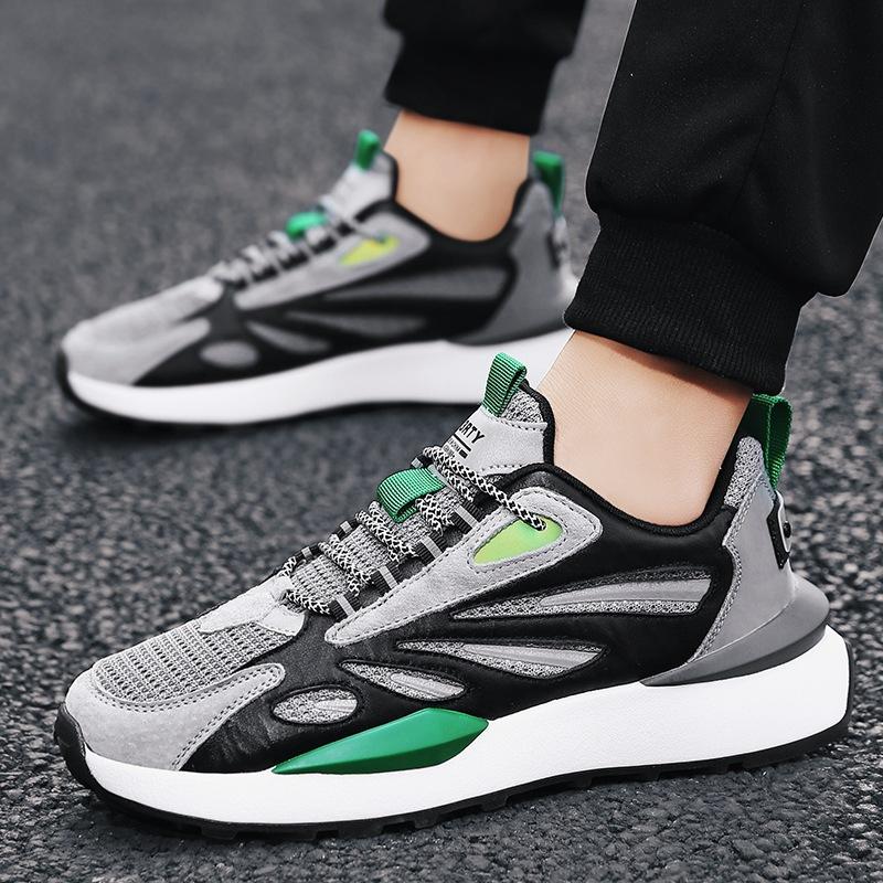 

Модная мужская обувь Модные сетчатые кроссовки Дышащие беговые кроссовки Увеличение высоты платформы Повседневная обувь Zapatos Casuales De Los Hombres 44 чёрный