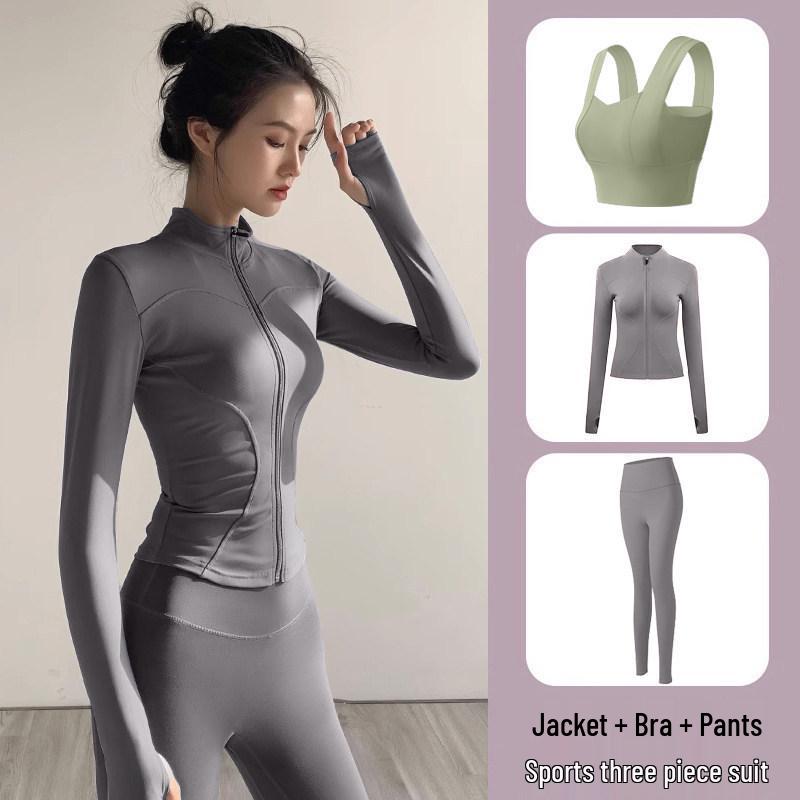 Women s Quick-Dry Breathable Long-Sleeve Fitness Suit for Yoga, Pilates, and Running M