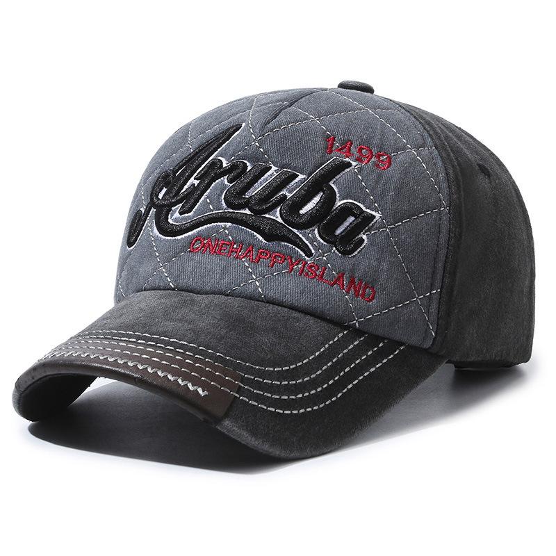 

Винтажная бейсболка из выстиранного денима: Ретро европейско-американская вышивка английскими буквами, унисекс кепка-утка с солнцезащитным козырьком. чёрный