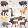 North American Wildlife Mini Set: Lion, Bison, Raccoon, Elk, Bear, Wolf, Sheep - Educational Toy for Children.