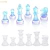 Moules en Silicone Résine Époxy Pièces d'Échecs Internationales Dames Damier UV Moule Cristal Pour Kit d'Échecs DIY Outils de Moule