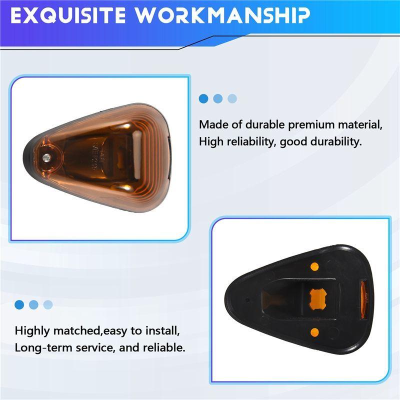 Powerful 5Packs Cab Marker Light Lens Roof Running Lightsw/Wiring For Ford F150 F250 F350 F450 F550 F65 E150 1999-2016