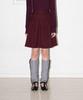 Mais Volume Pleats Mini Skirt / Burgundy