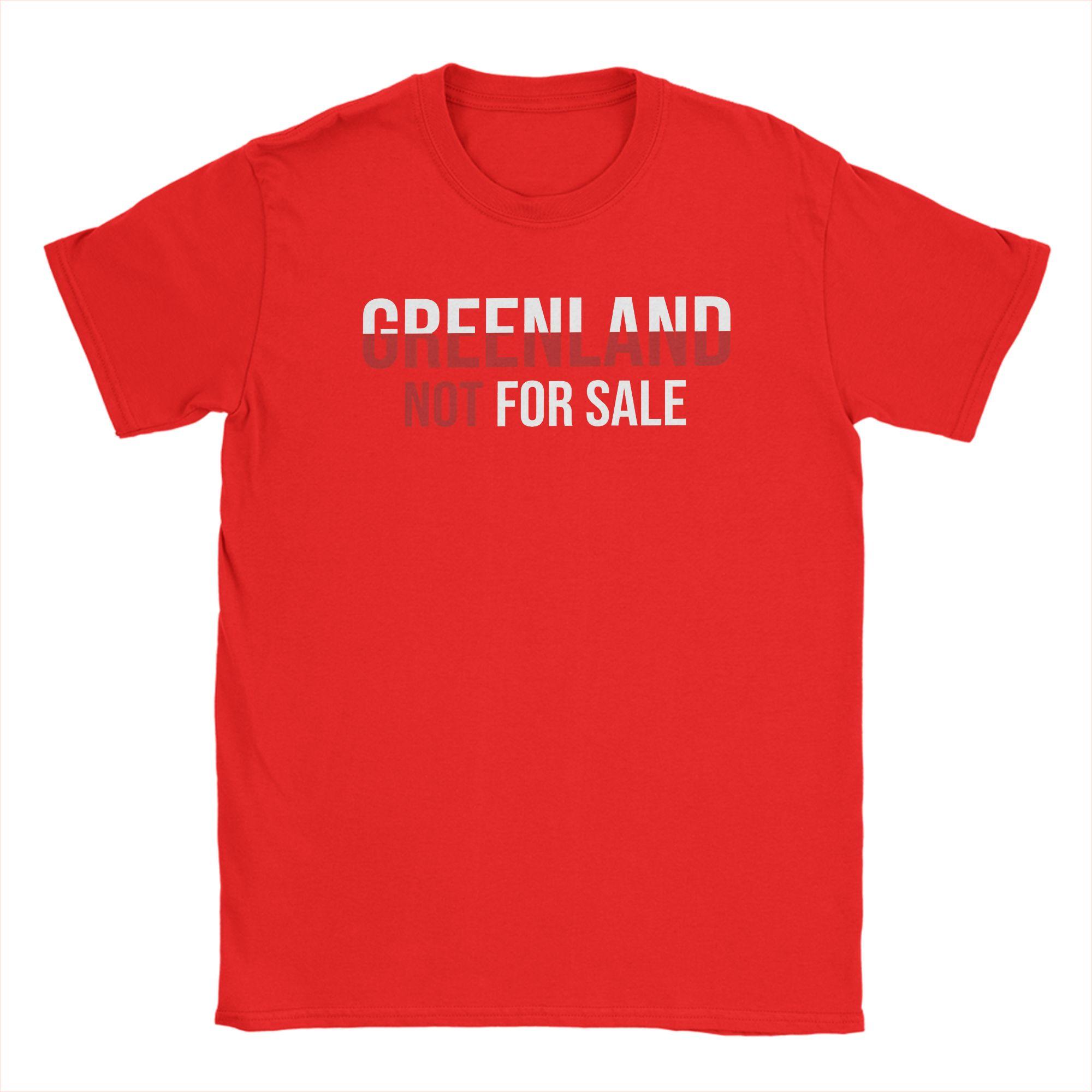 Harajuku TShirt Beach Greenland is Not for Sale Hip Hop TShirts Pure Cotton Tshirt for Mens Y2K Hot Sale Short Sleeve Tees S