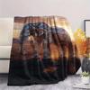 1Pc Mirroranimals Print Flannel Blanket, High quality Comfortable for All Seasons, Home Decor, Warmth and Comfort, Perfect for Christmas Gifts