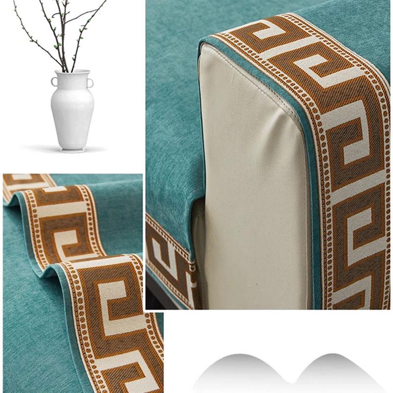 Luxury Embroidery Sofa Cover All Season Use Non-slip Durable Couch Cushion 1/2/3 Seats Combination Sofa Covers for Living Room Decoration