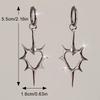 1 Pair Of Retro Gothic Style Thorn Heart Design Earrings, Heart-Shaped Earrings With Spikes, Neutral Earrings Holiday Party Gift