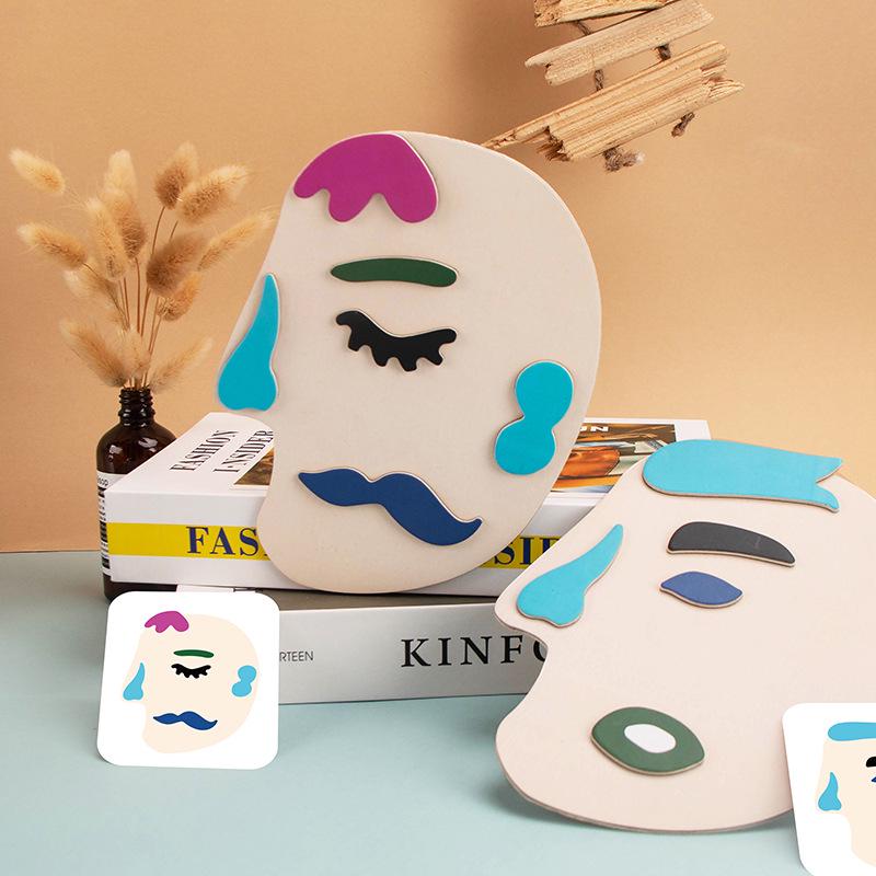 

Creative Wooden Expression Puzzle: Children s Educational Building Board