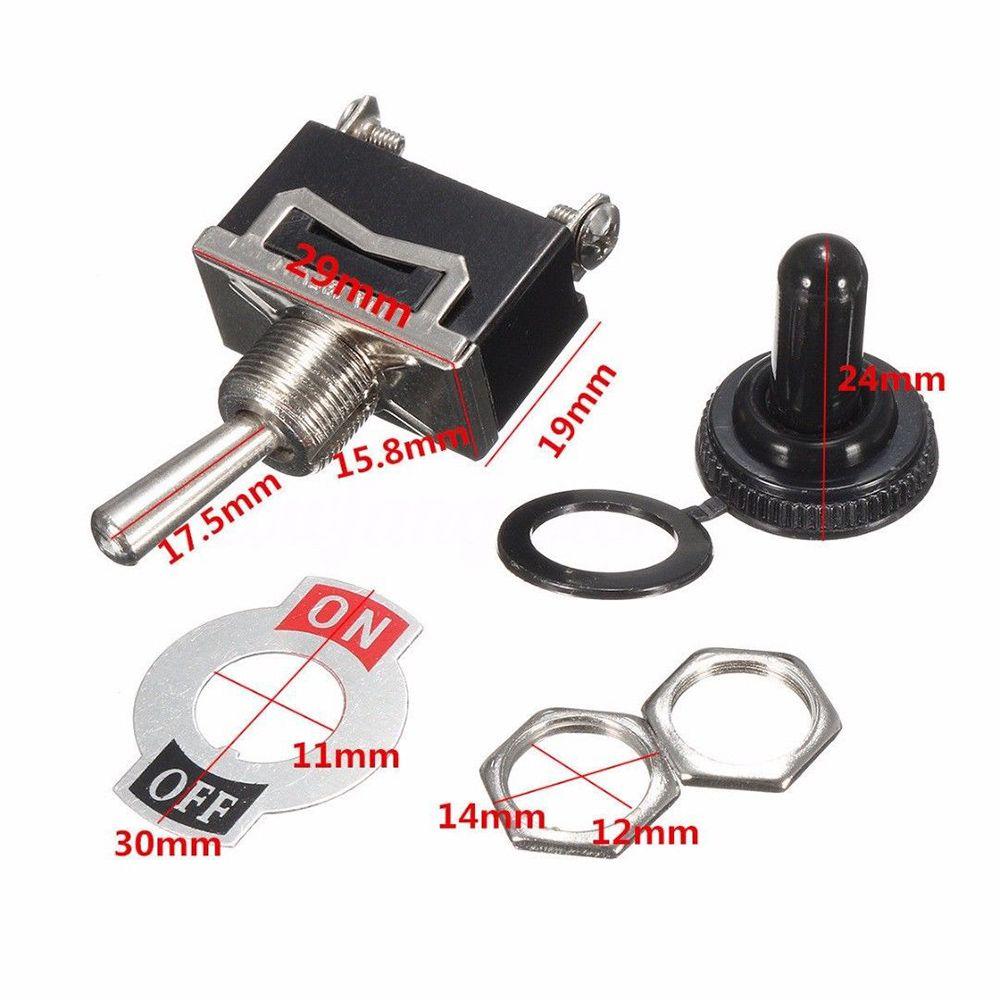 1PCS DIY Toggle Switch ON-OFF 2Pin 2 Position Latching KN3C-101 6A/250VAC 10A/125VAC Power Button Switch Car