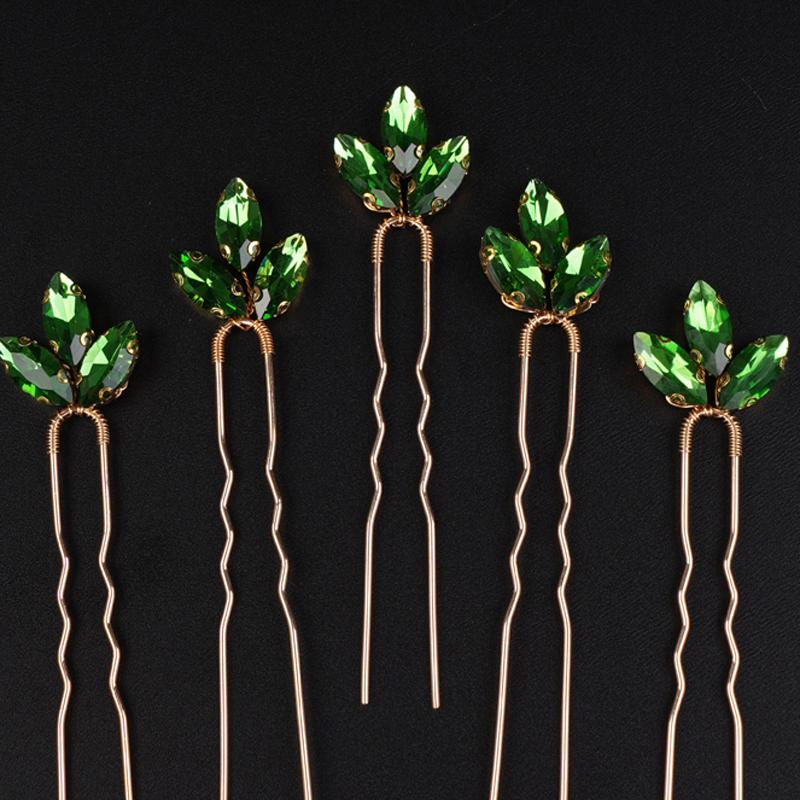 5 Pcs Rhinestones Little Simple Bride Wedding Hair Pins Silver Bridal Hair Piece Wedding Hair Accessories for Women and Girls