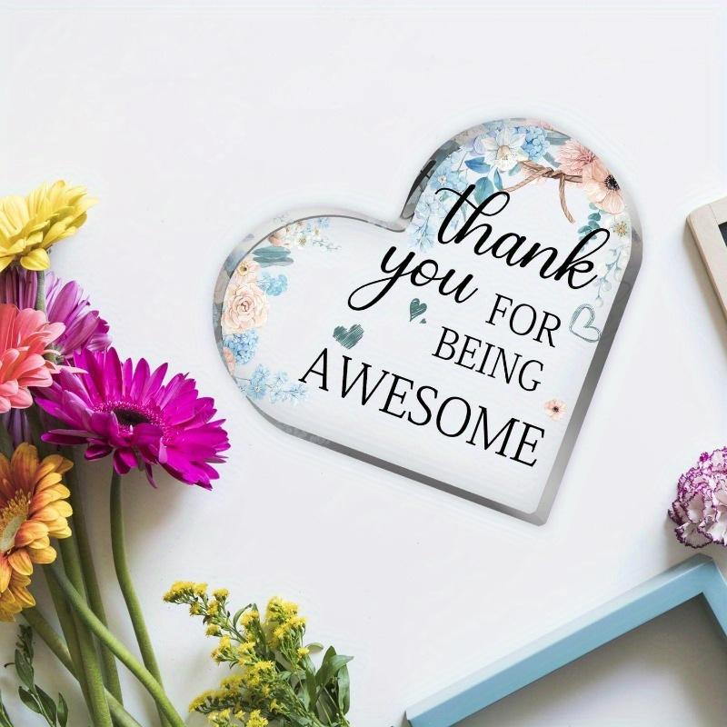 Thank You Heart Keepsake - Inspirational Office Gift for Coworkers & Teachers