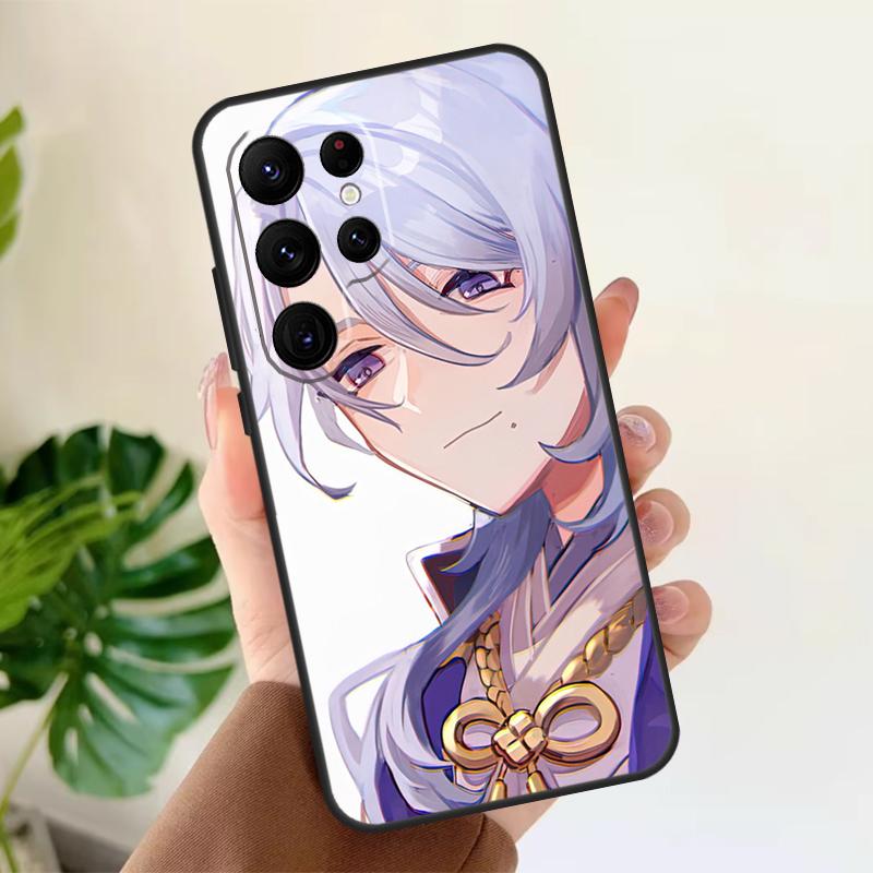 Genshin Impact Kamisato Ayato Soft Case For Samsung Galaxy S21 S22 S23 S24 S25 Ultra S9 S10 Plus S20 FE S24 FE Phone Cover