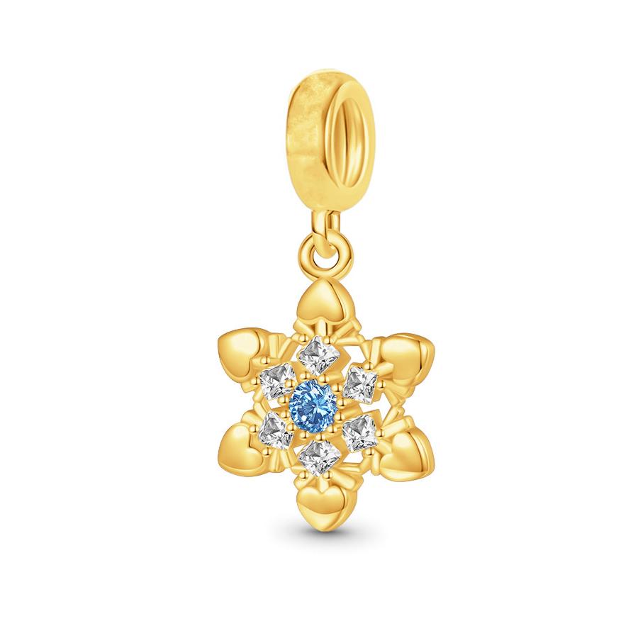 Sparking Gold Animal Heart Clip Charm Beads Dangle Fit Original Snake Bracelet Necklace Beads For Diy Jewelry Women Gift