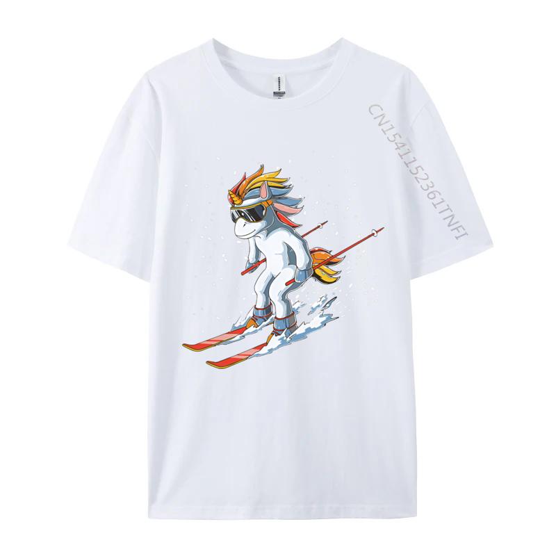 

Cute Skiing Unicorn Girls Unicorn Tshirt Unisex Anime Printed Tshirts Gifts Tees Shirts Male Clothing S