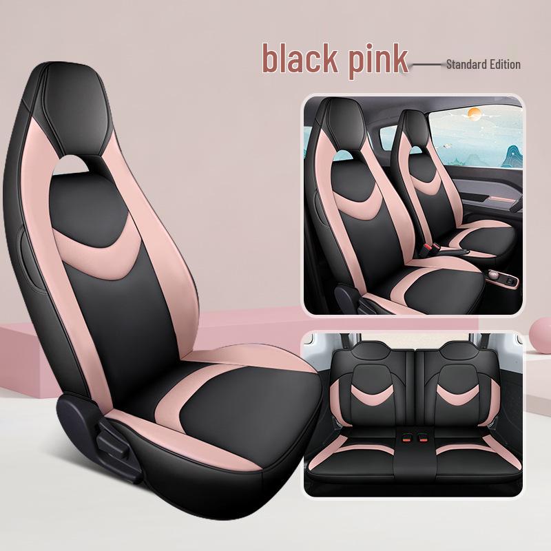 All-Season Chery QQ Ice Cream Car Seat Covers: Full Coverage Waffle Cone Milkshake Design
