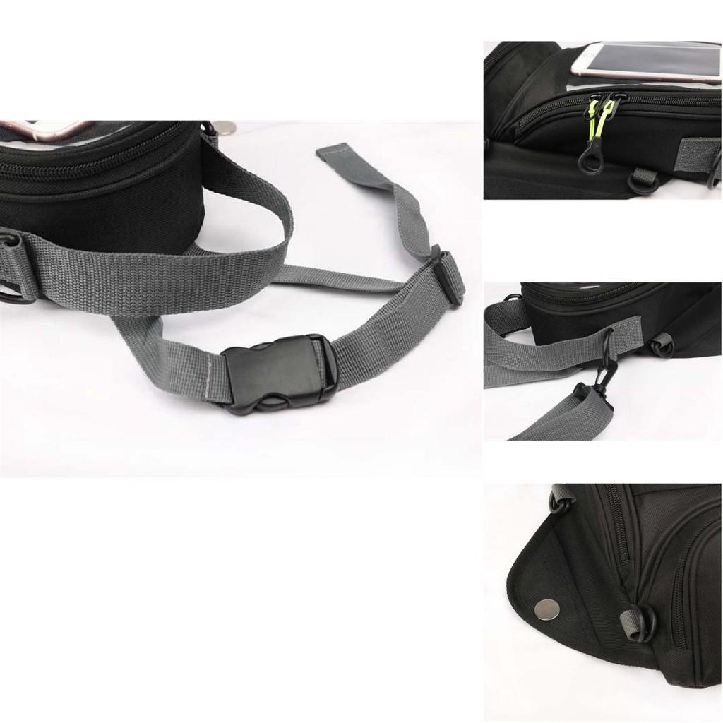 Sleek Black Magnetic Motorbike Bag With Waterproof Cover For Oil Fuel Tank