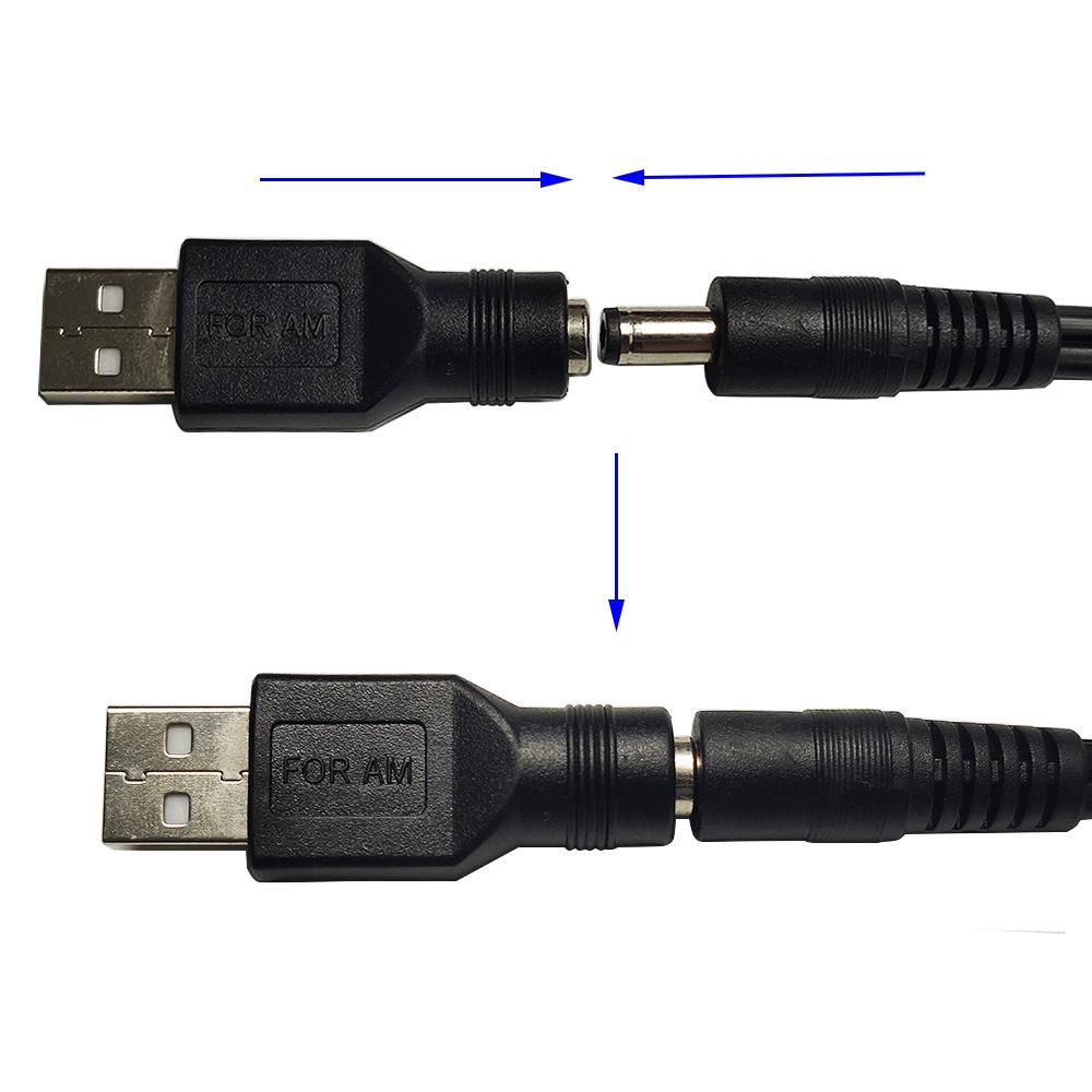 DC5521 Female To USB Male Adapter 5.5x2.1